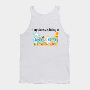 Happiness Is Being A Grandma Summer Beach Happy Mother's Day Tank Top